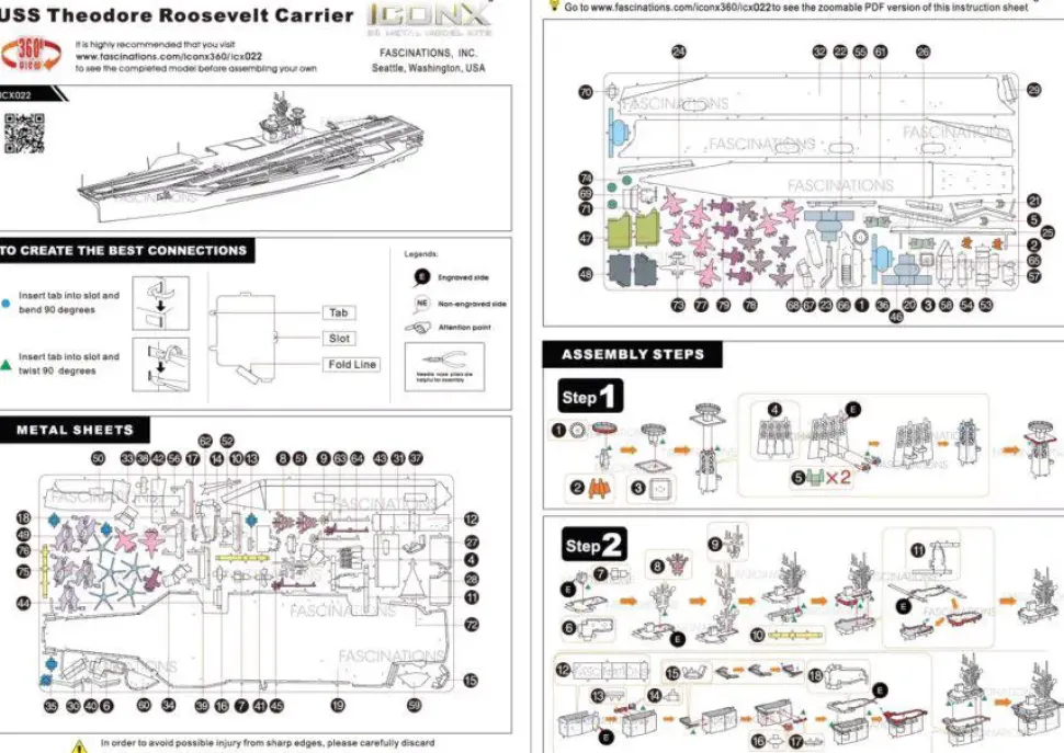 Puzzle Aeronave USS Theodore Roosevelt CVN-71 / ICONX /