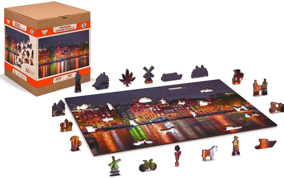 Puzzle Amsterdã à noite
