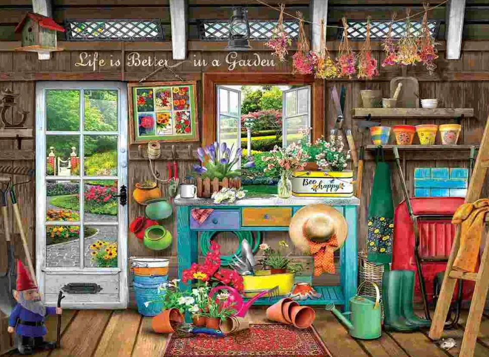 Puzzle A vida é melhor em um jardim
