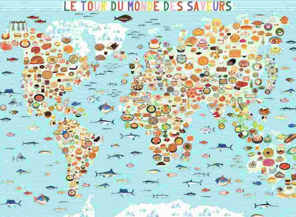 Puzzle A Volta ao Mundo dos Sabores - Julie Mercier