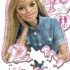 Puzzle Barbie bonita em madeira