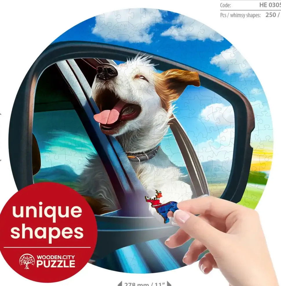 Puzzle Cachorro feliz de madeira