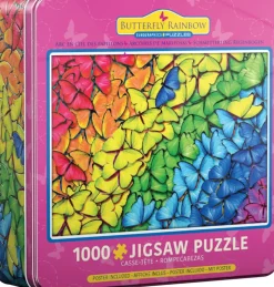 Puzzle Caixa de Metal - Arco-íris Borboleta