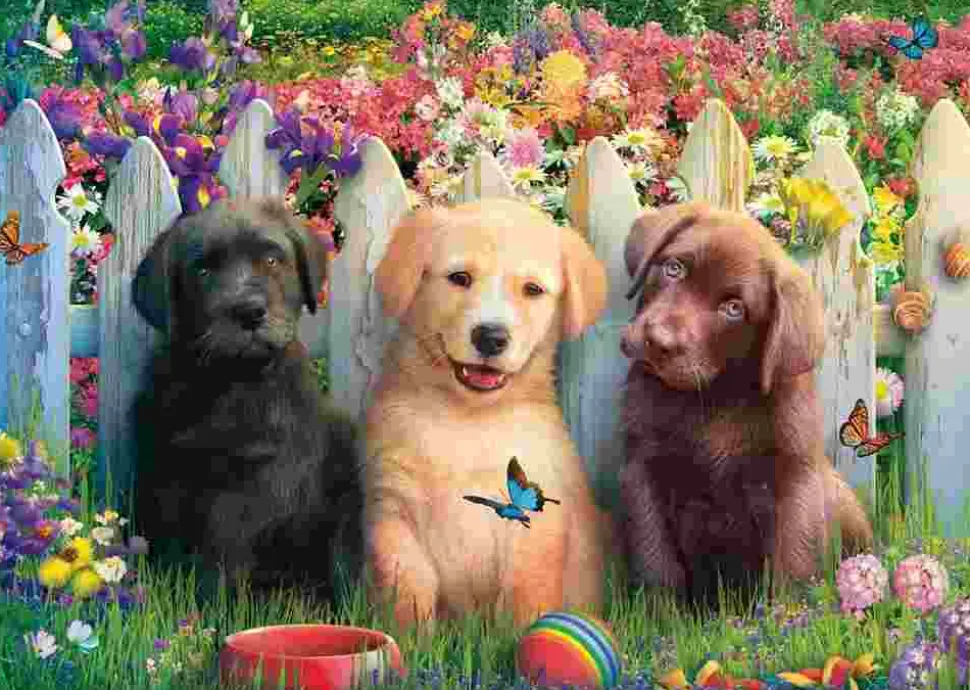 Puzzle Cena de um cachorro giro