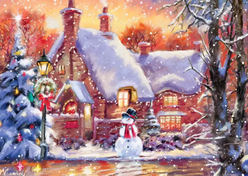 Puzzle Chalé Boneco de Neve