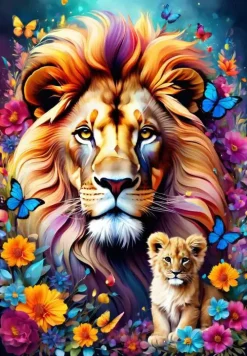 Puzzle Coleção Amor Materno: Leões