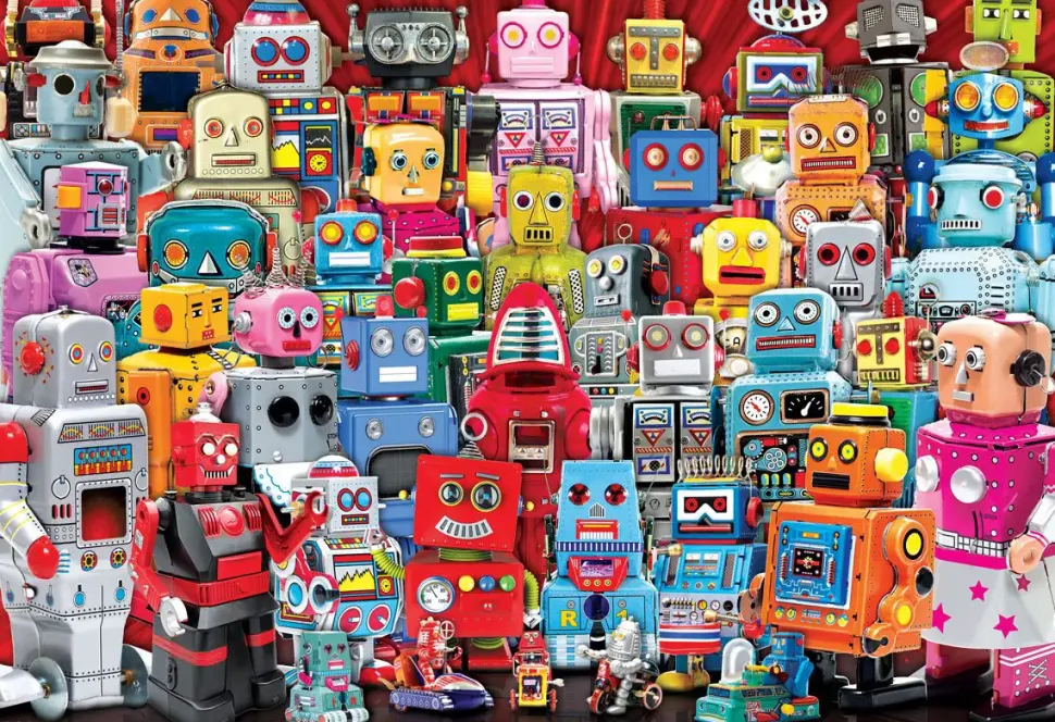 Puzzle Coleção Lancheira Com Robôs Puzzle