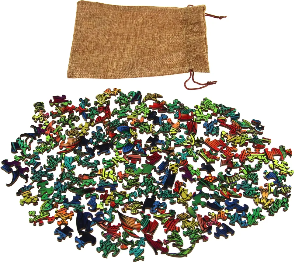 Puzzle Coruja de madeira