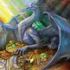 Puzzle Dragão Azul e Tesouro MINI