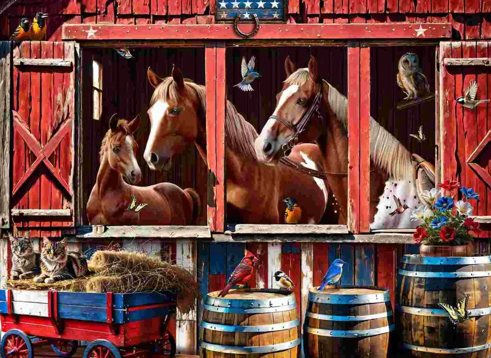 Puzzle Estábulo para cavalos
