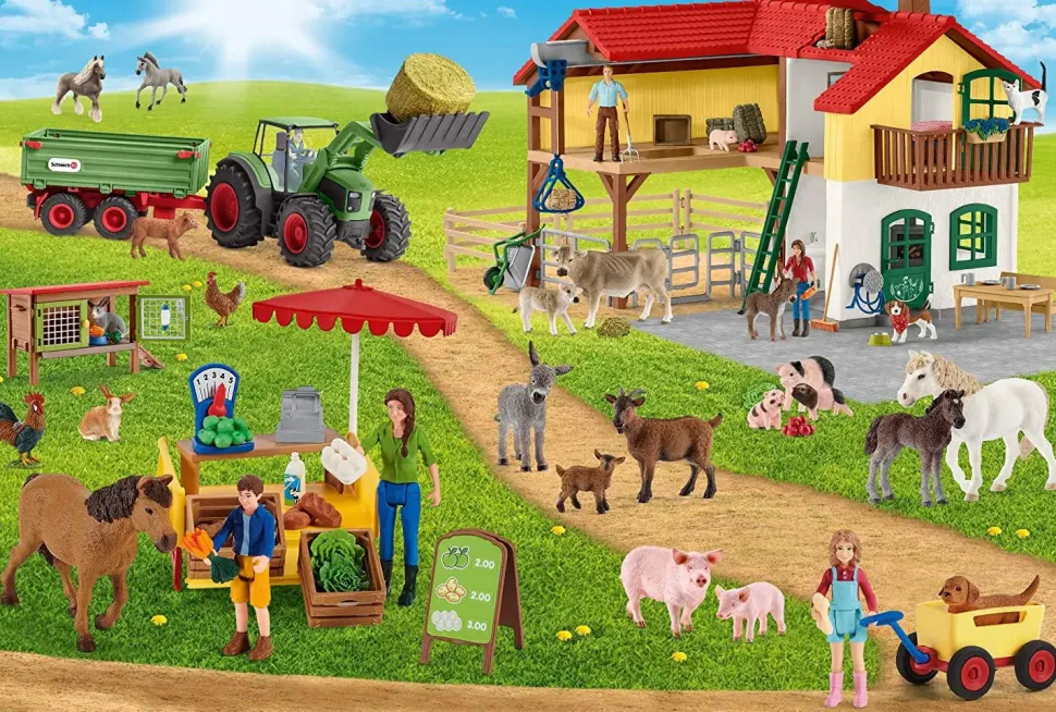 Puzzle Fazenda e loja de fazenda + figúrka