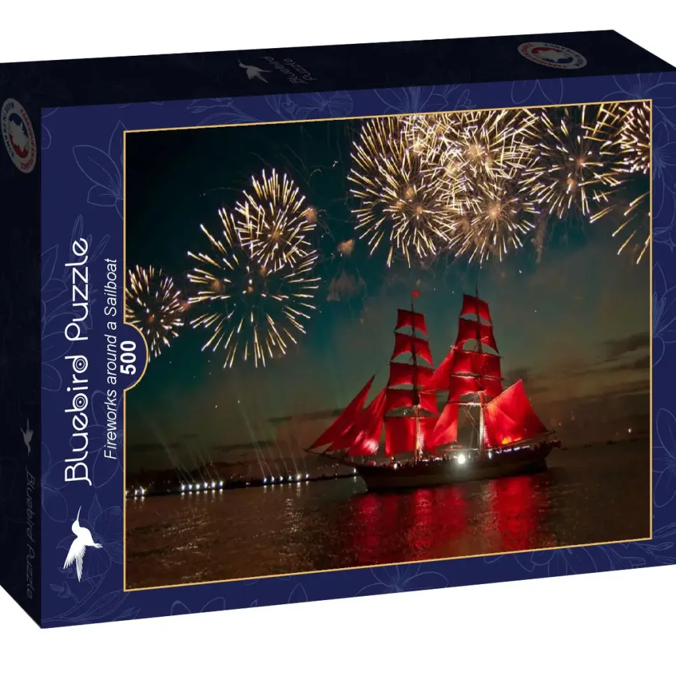 Puzzle Fogos de artifício e veleiro