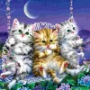 Puzzle Gatinhos balançando ao luar