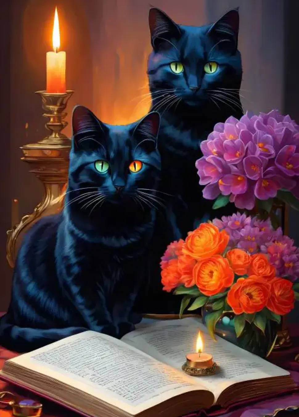 Puzzle Gatos pretos