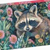 Puzzle Guaxinim em Flores