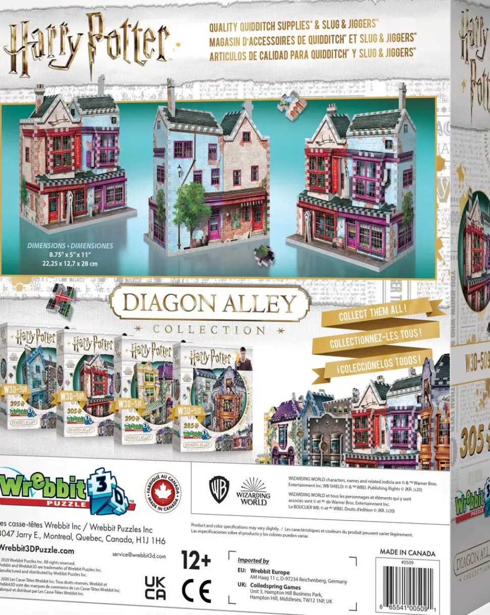 Puzzle Harry Potter: suprimentos de quadribol de qualidade e boticário de lesmas e Jiggers