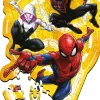 Puzzle Homem-Aranha pronto para a ação em madeira