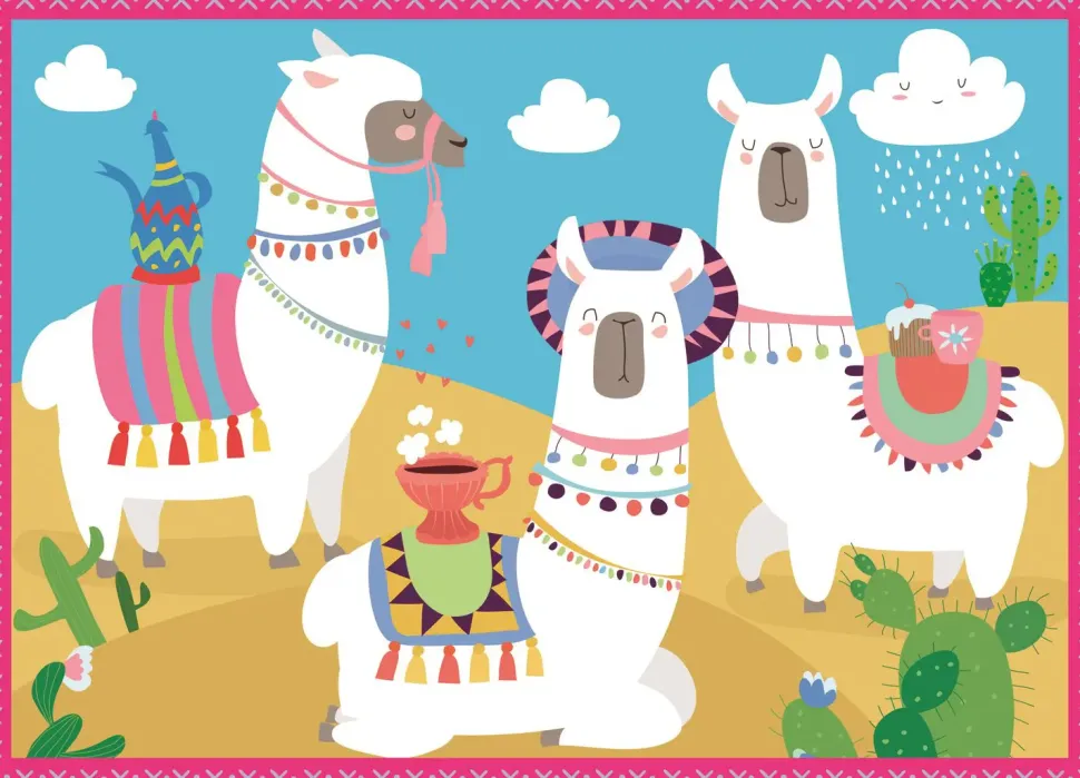 Puzzle 4in1 Merry Llamas