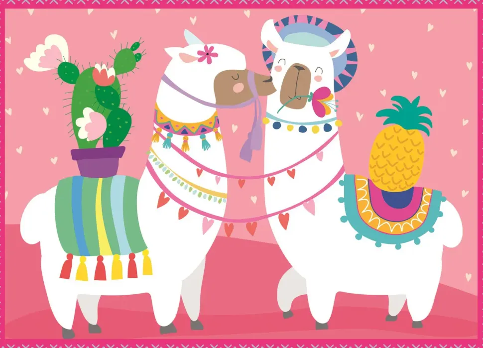 Puzzle 4in1 Merry Llamas