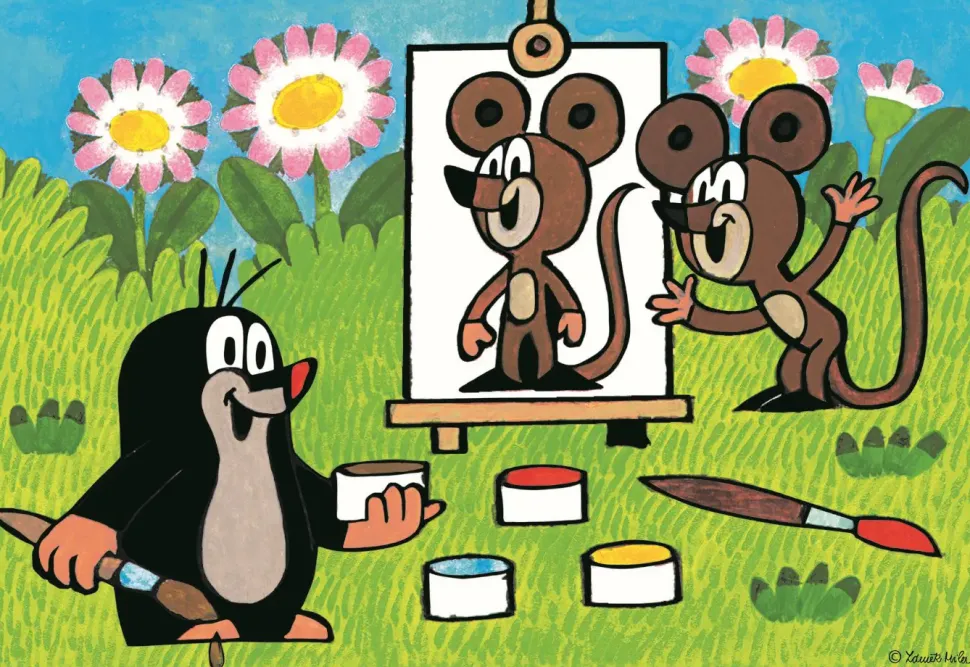 Puzzle Krtko maliarom 24 dielikov