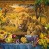 Puzzle Leões na pintura