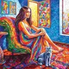 Puzzle Mulher com Gato