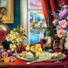 Puzzle Natureza morta e vinho