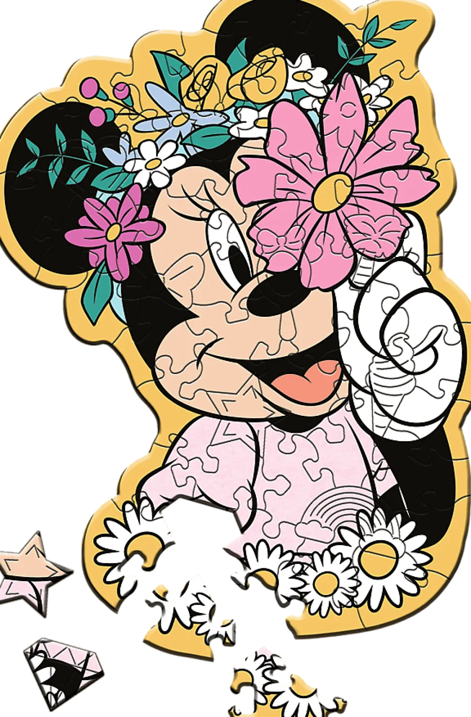 Puzzle No mundo da Minnie de madeira