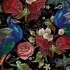 Puzzle Peacocks among roses