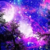 Puzzle Pintura diamantada: Céu roxo 30x40 cm