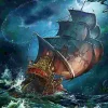 Puzzle Pintura diamantada: Veleiro em uma tempestade 30x40 cm