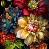 Puzzle Pintura Diamant: Bouquet com peónias 30x40cm