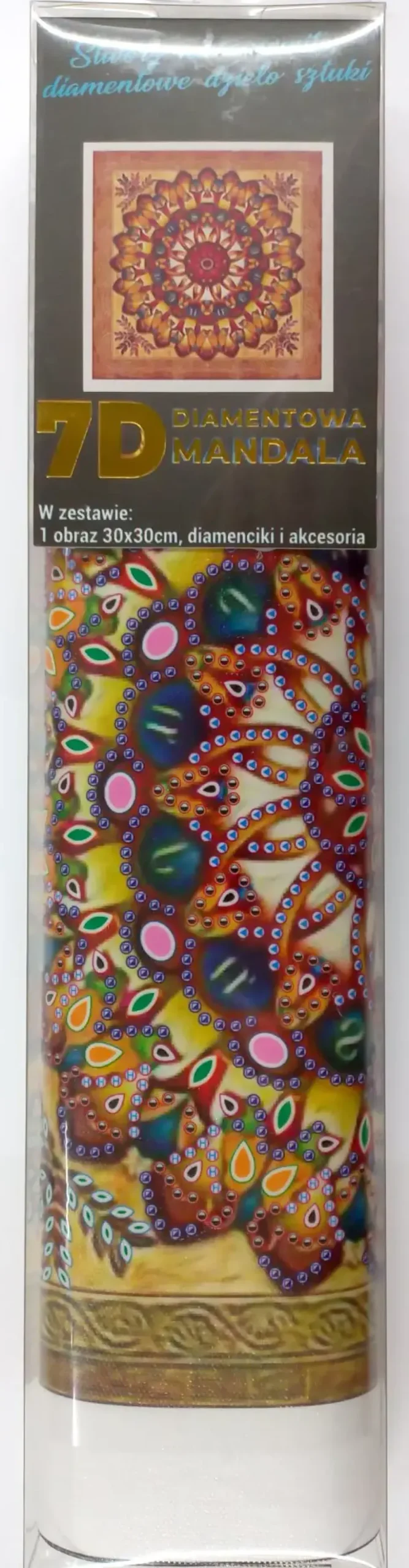 Puzzle Pintura diamante: Mandala dourada 30x30cm 7D
