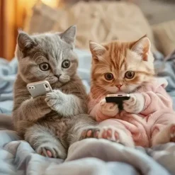 Puzzle Pintura Diamant: Gatinhos em linha 30x40cm