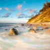 Puzzle Pintura Diamant: Praia rochosa 30x40cm