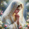 Puzzle Pintura Diamant: Virgem Maria em oração 30x40cm