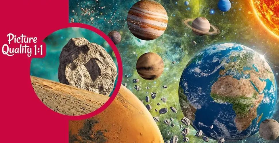 Puzzle Planeta Terra no espaço da galáxia