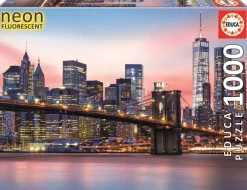 Puzzle Ponte do Brooklyn, neon de Nova York