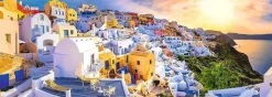 Puzzle Pôr do sol em Santorini, panorama da Grécia