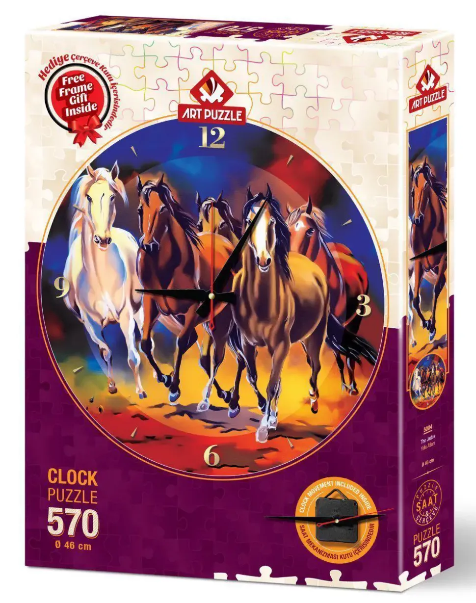 Puzzle Relógio de cavalos