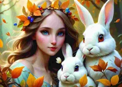 Puzzle Senhora e Coelhinhos