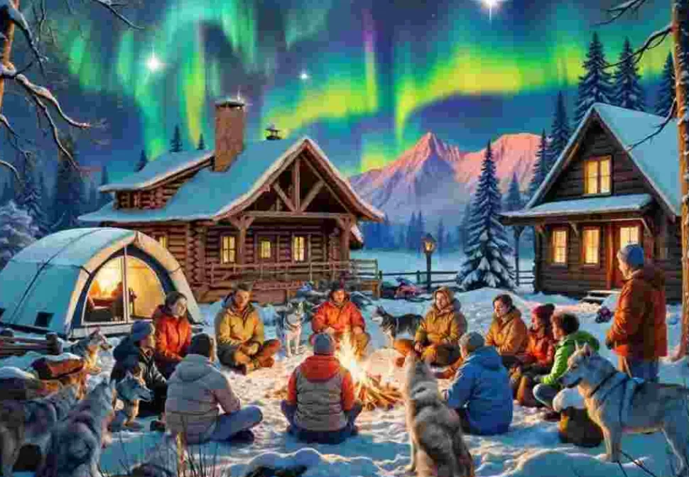 Puzzle Sob a aurora