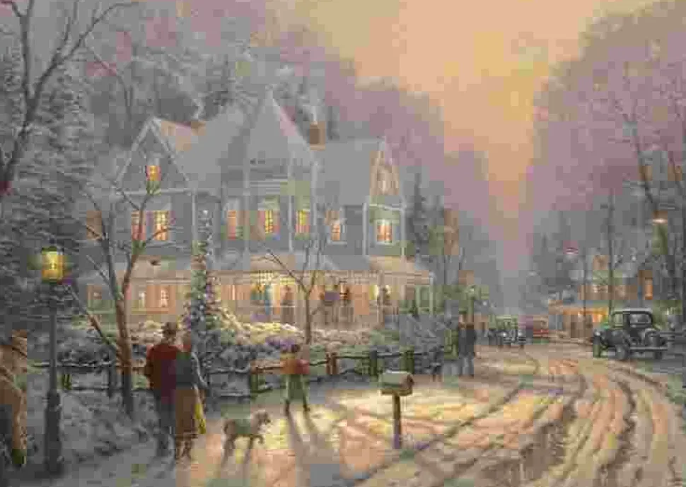 Puzzle Thomas Kinkade: Uma reunião de férias