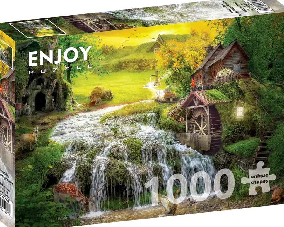 Puzzle Uma cabana de madeira no Magic Creek