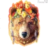 Puzzle Urso estiloso de madeira