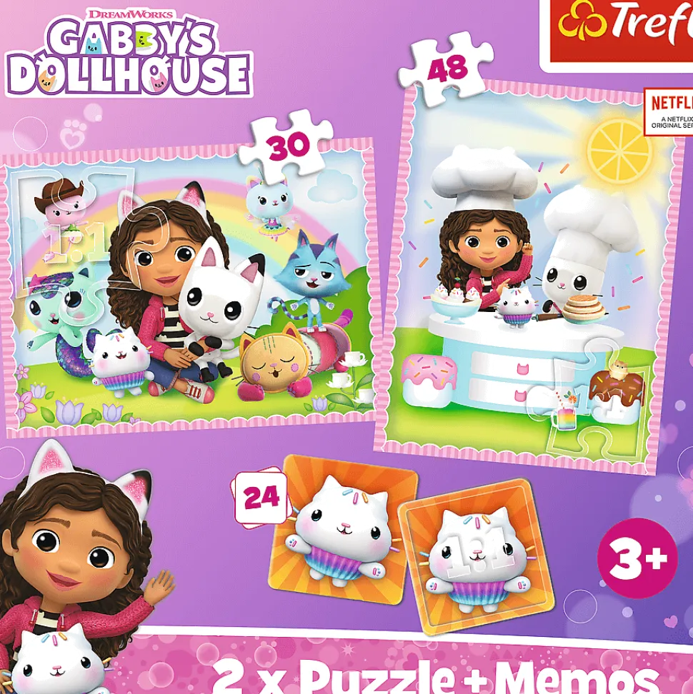 Puzzle 2v1 Gabi com seu amigo felino + pexeso
