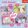 Puzzle 4v1 gatinhos engraçados