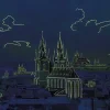 Puzzle View of Hrad膷any, neon