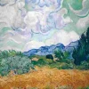 Puzzle Vincent van Gogh: campo de trigo com ciprestes
