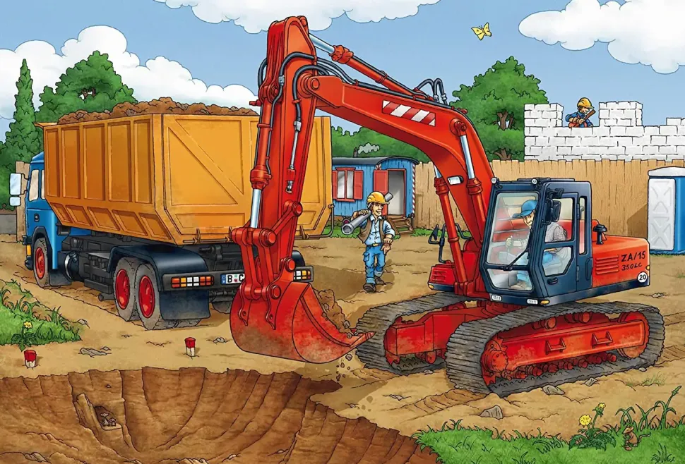 Puzzle 3x24 Em um canteiro de obras